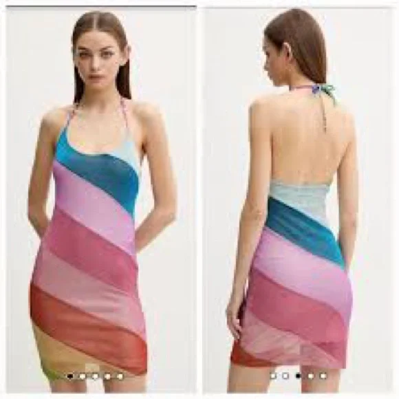NWT Kurt Geiger London
Rainbow stripe mini dress - Picture 2 of 7